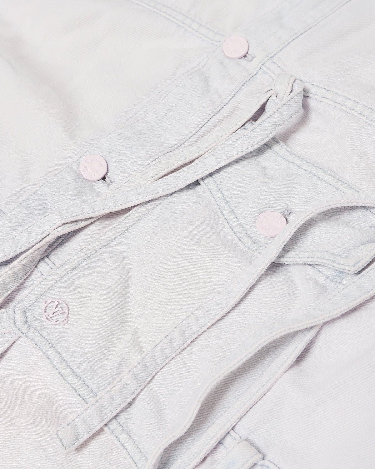 Louis Vuitton SS20 Pink Bleached Oversized Laced Shirt