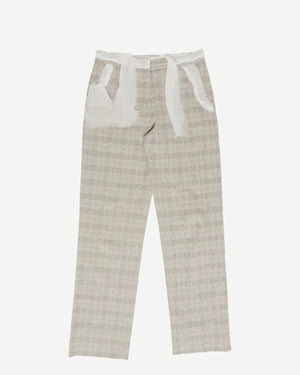 Maison Martin Margiela SS06 Tull Belted Reconstructed Plaid Pants