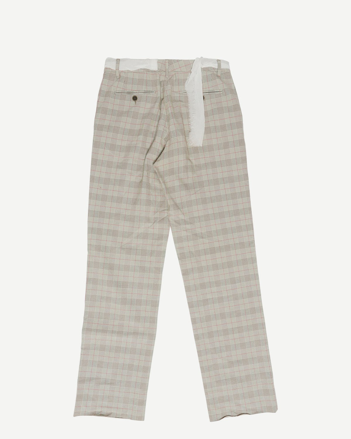 Maison Martin Margiela SS06 Tull Belted Reconstructed Plaid Pants