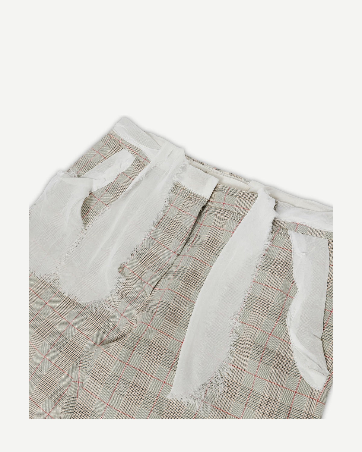 Maison Martin Margiela SS06 Tull Belted Reconstructed Plaid Pants