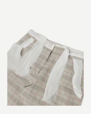 Maison Martin Margiela SS06 Tull Belted Reconstructed Plaid Pants