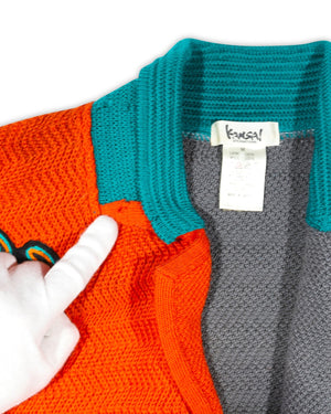 Kansai Yamamoto 80s Patched Modular Multicolor Knit Cardigan