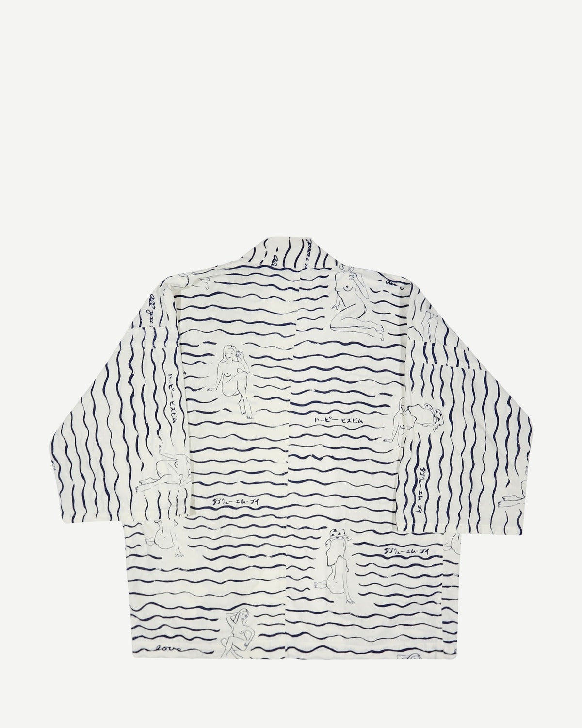 Visvim SS22 Happi Hickory Printed Striped Shirt
