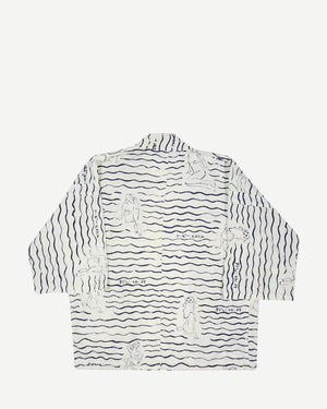 Visvim SS22 Happi Hickory Printed Striped Shirt