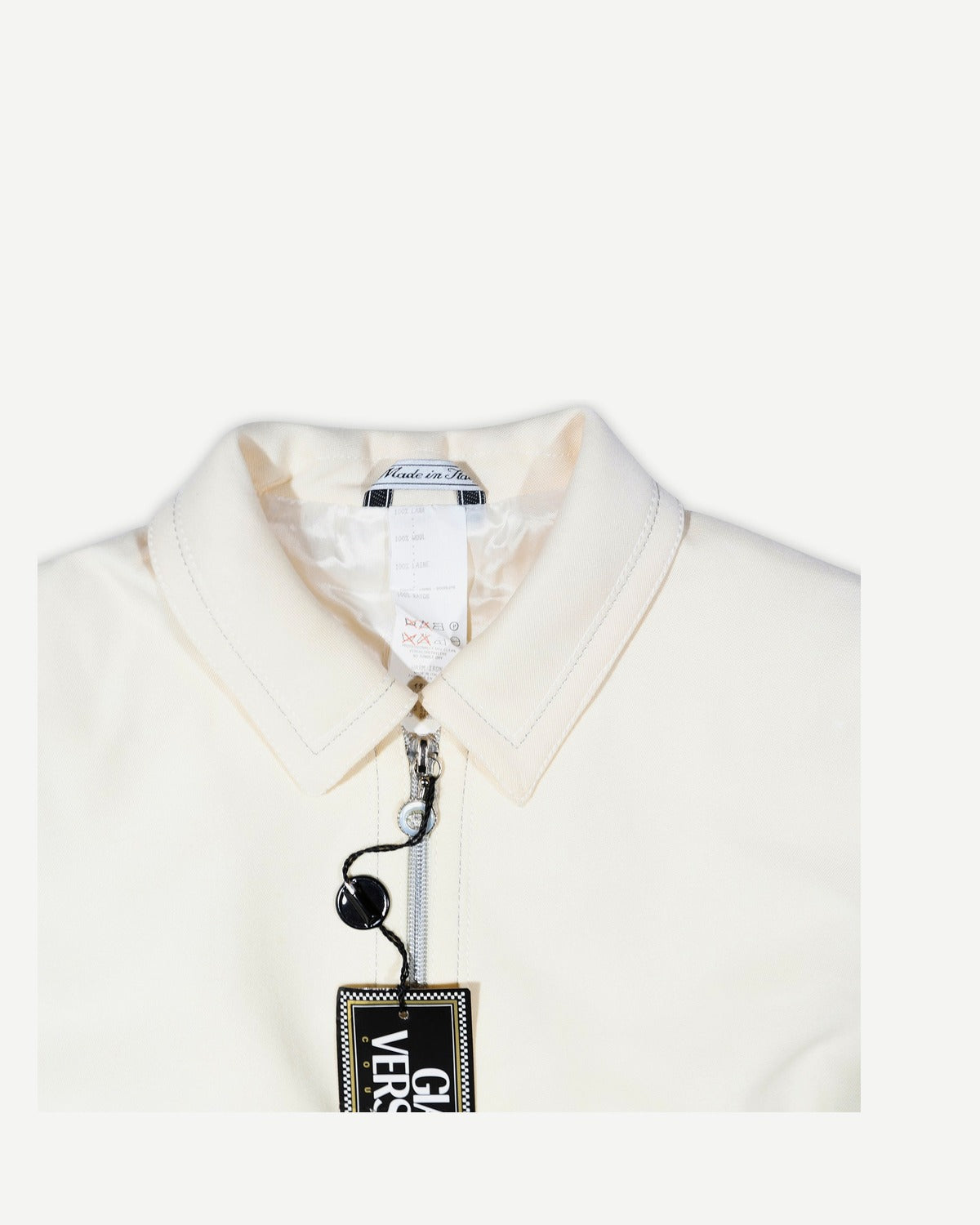 Gianni Versace SS96 Medusa Zip Oversized Silk Shirt