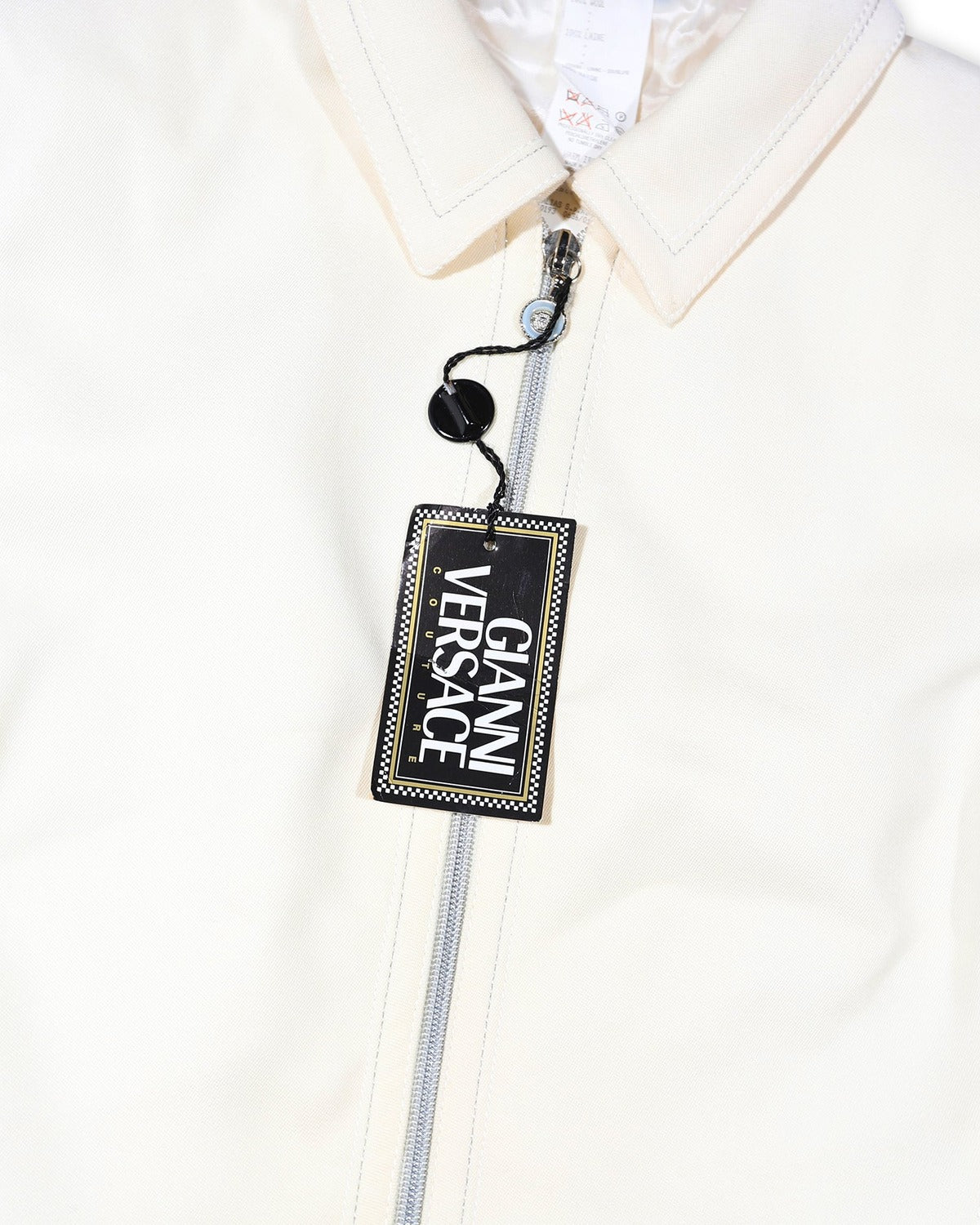Gianni Versace SS96 Medusa Zip Oversized Silk Shirt