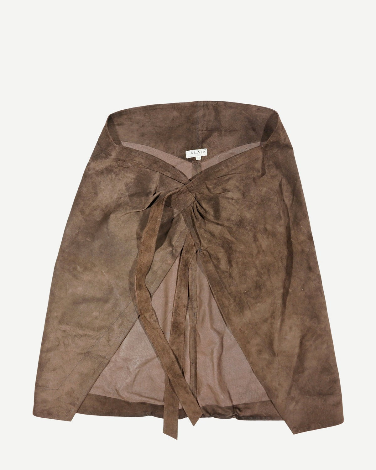 Azzedine Alaïa Vintage Leather Kimono Wrap Top