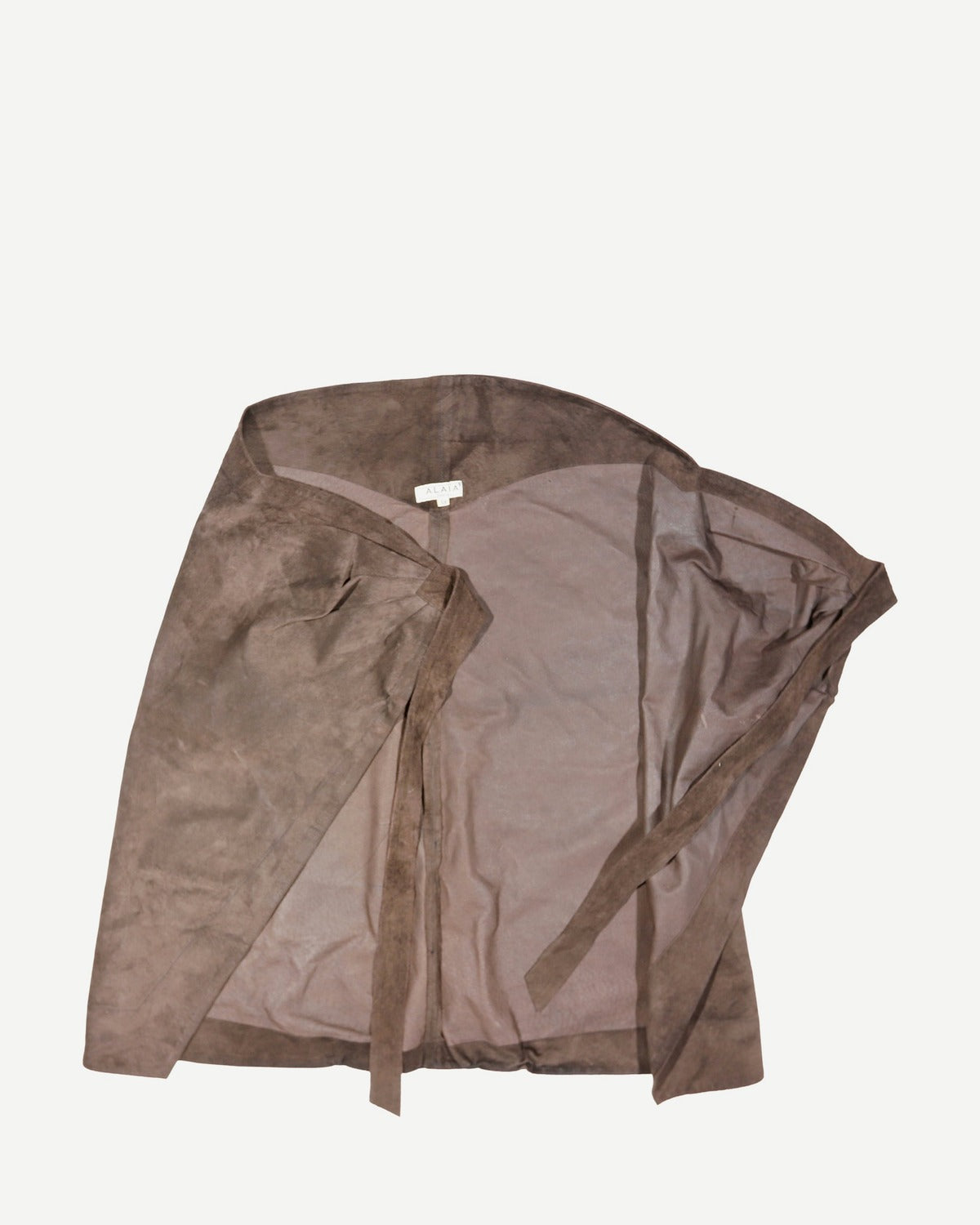 Azzedine Alaïa Vintage Leather Kimono Wrap Top