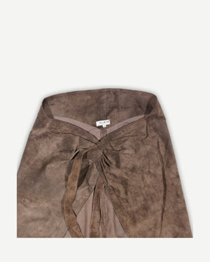 Azzedine Alaïa Vintage Leather Kimono Wrap Top