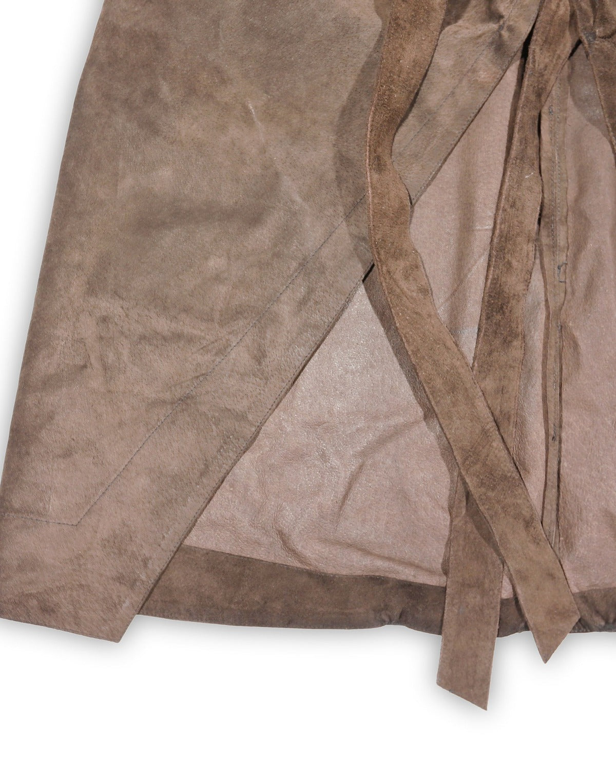 Azzedine Alaïa Vintage Leather Kimono Wrap Top