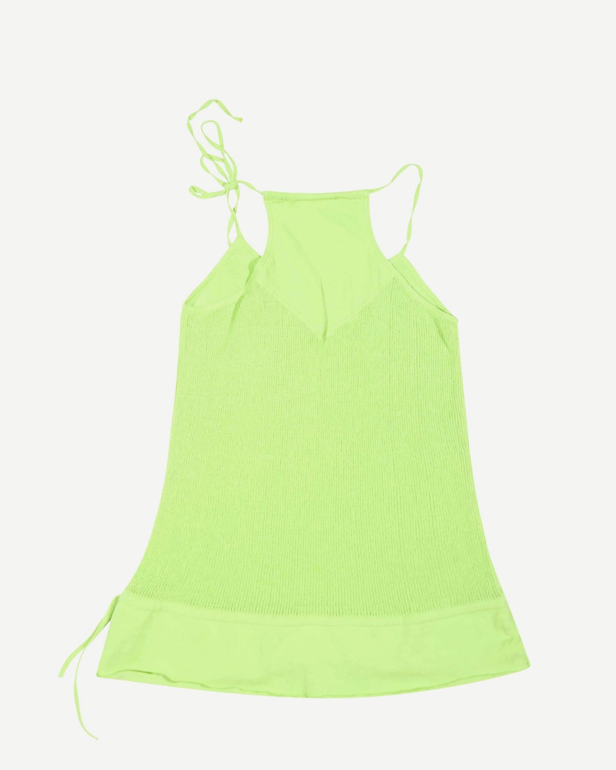 Alexander McQueen 90s Neon Green Swarovski Embellished Knit Top