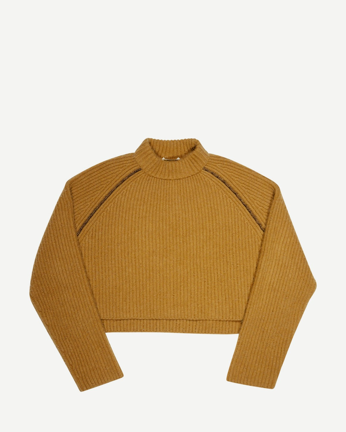 Celine by Phoebe Philo Cropped Brown Chunky Cashmere Knit