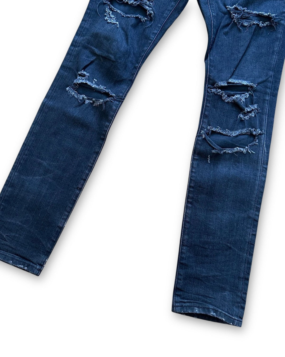 Saint Laurent SS17 Washed Black Skinny Distressed Denim