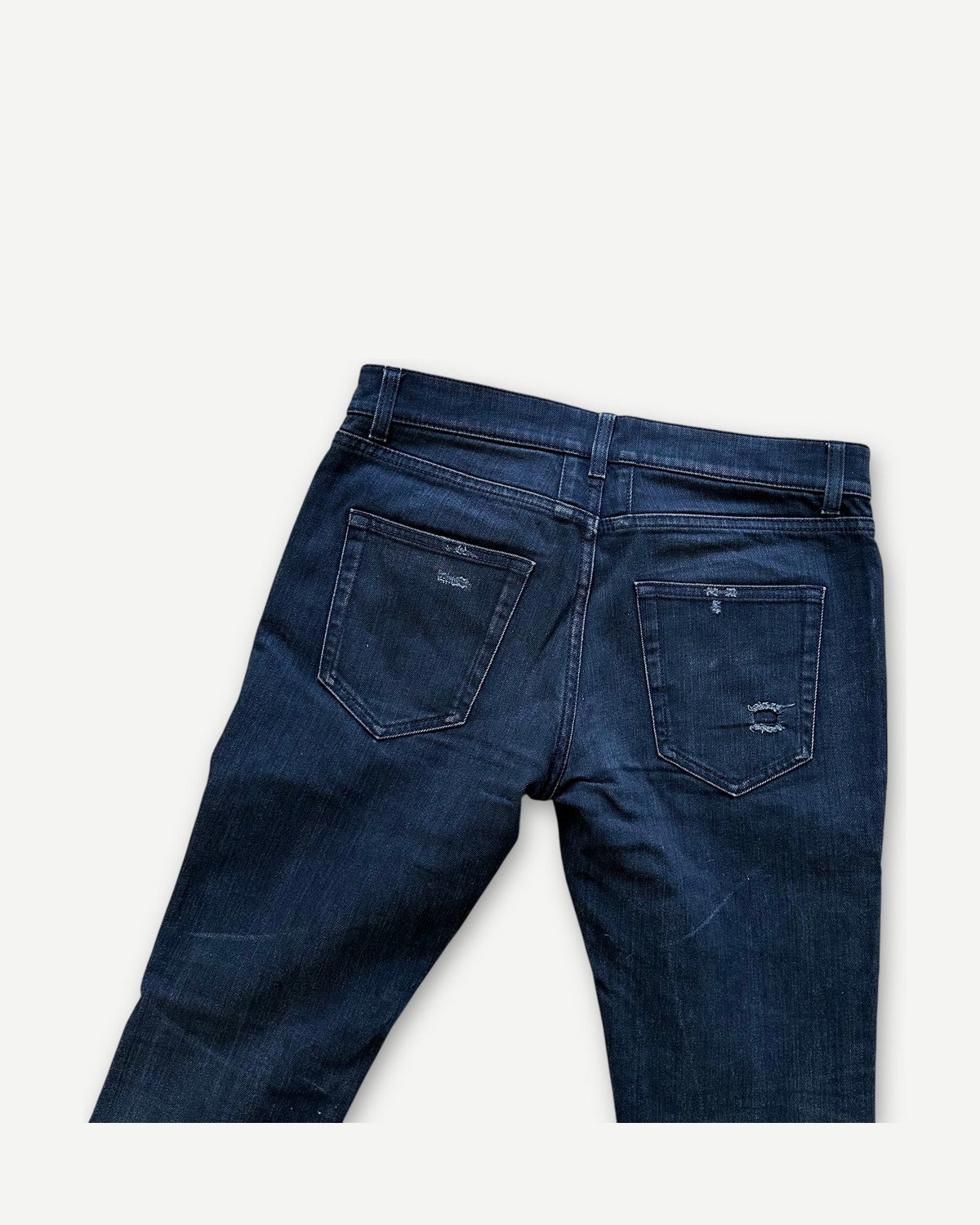 Saint Laurent SS17 Washed Black Skinny Distressed Denim