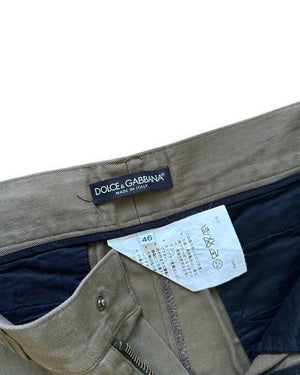 Dolce & Gabbana FW03 Khaki Multizip Cargo Pants