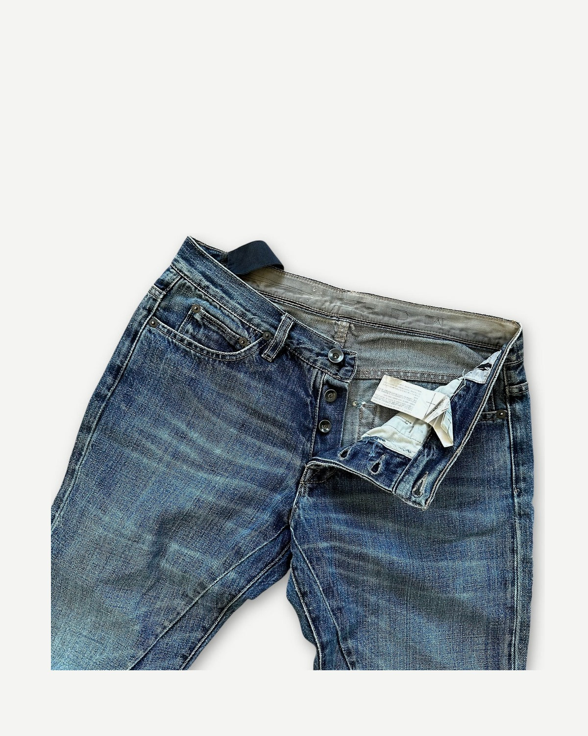 Rick Owens DRKSHDW Vintage Detroit Washed Blue Denim