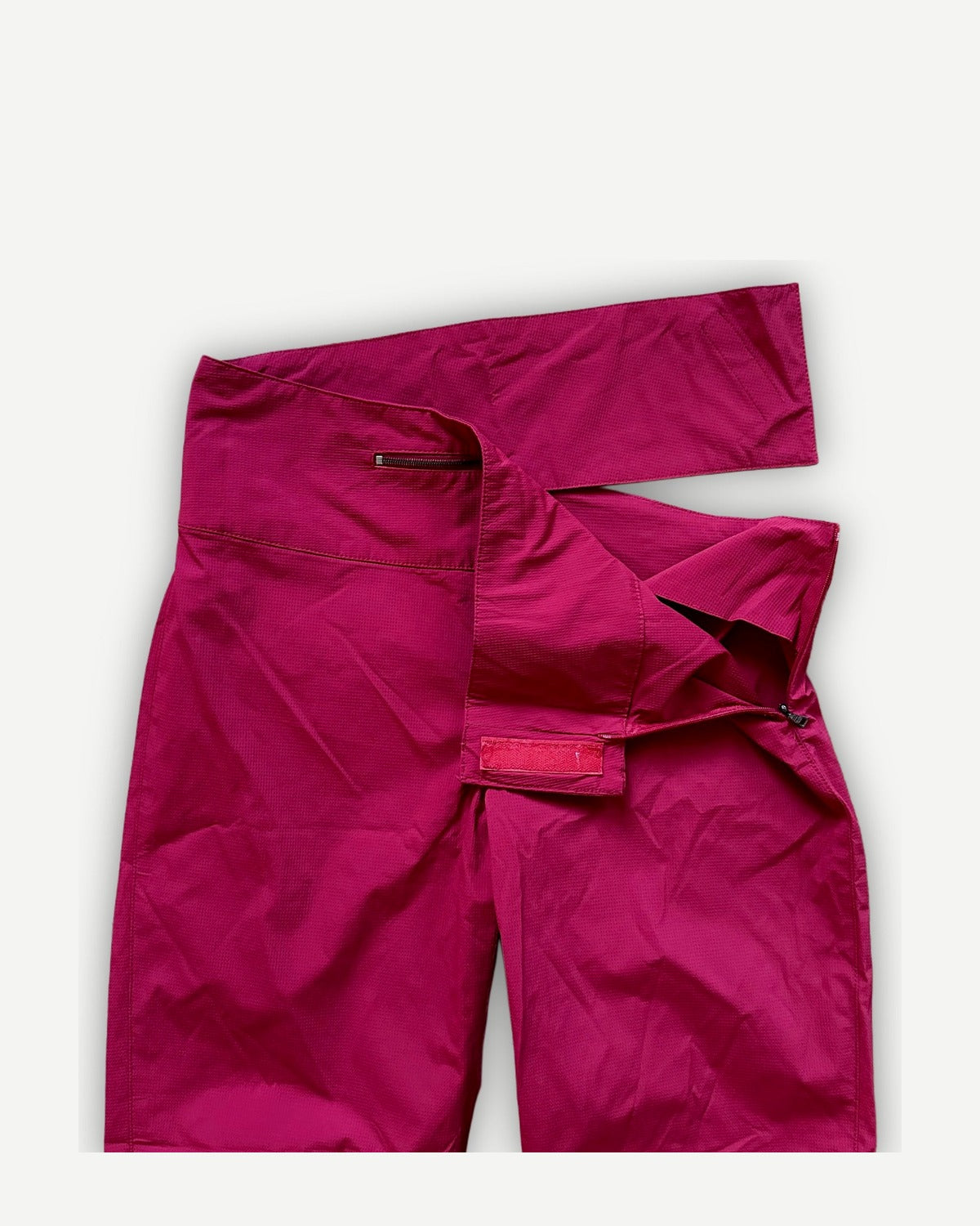Prada 2000s Technical Red Nylon Pants