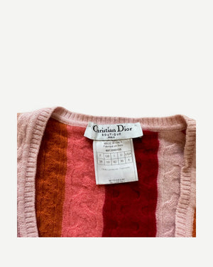 Christian Dior by John Galliano FW04 Striped Cable Knit Sweater