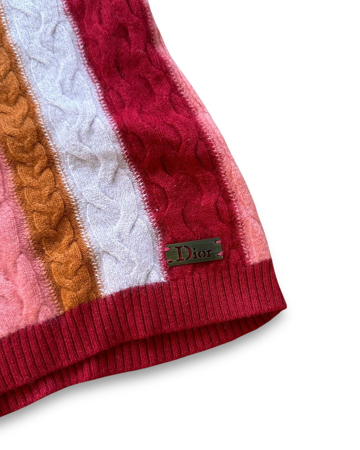 Christian Dior by John Galliano FW04 Striped Cable Knit Sweater