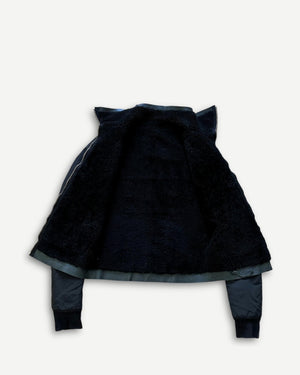 Rick Owens FW11 Shearling Jacket With Nylon Sleeves