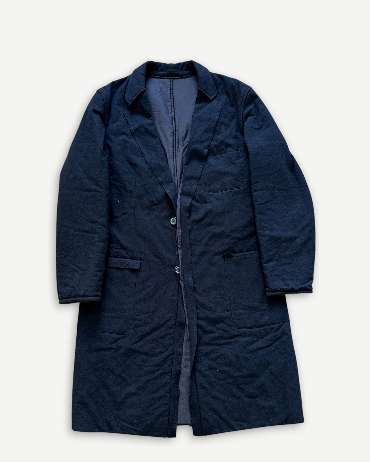 Lanvin FW14 Padded Deconstructed Long Wool Coat