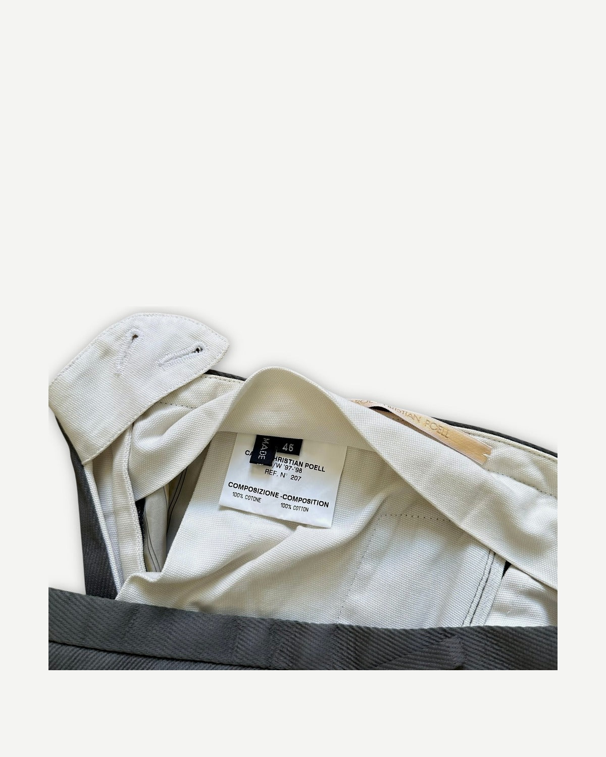Carol Christian Poell FW97 Rubberized High Waist Denim Pants