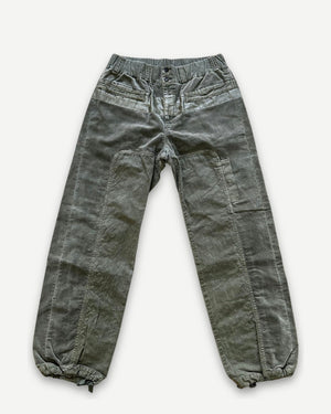 Issey Miyake Washed Green Paneled Pants