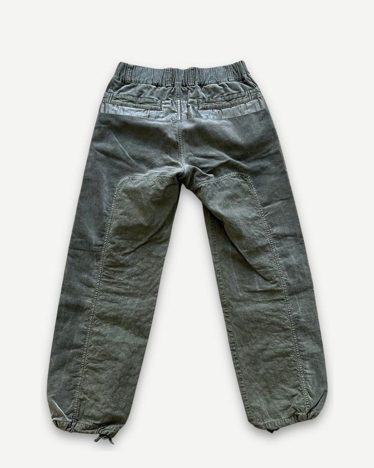 Issey Miyake Washed Green Paneled Pants
