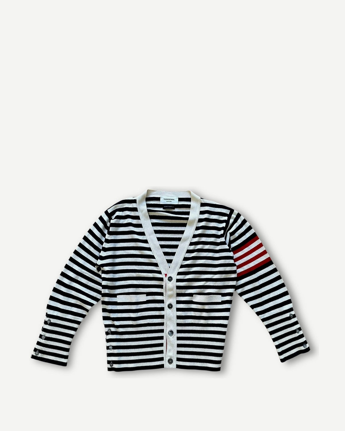 Thom Browne Striped Cashmere Cardigan