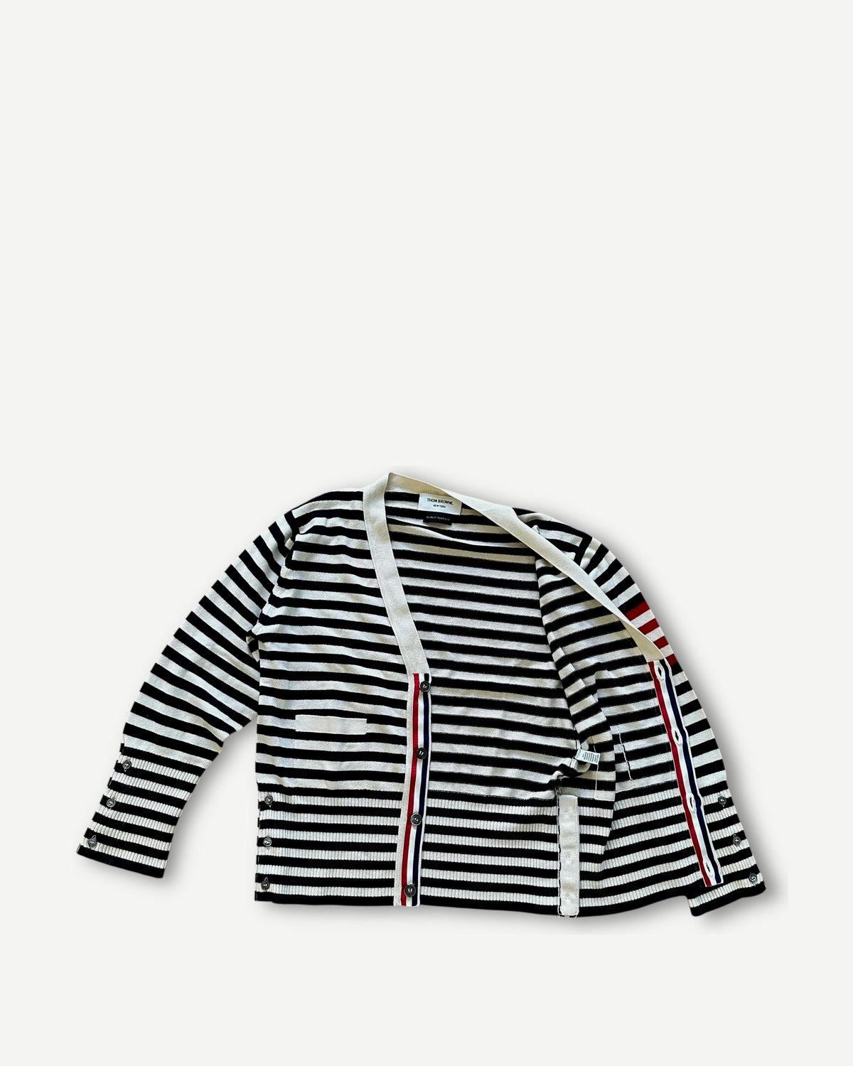 Thom Browne Striped Cashmere Cardigan