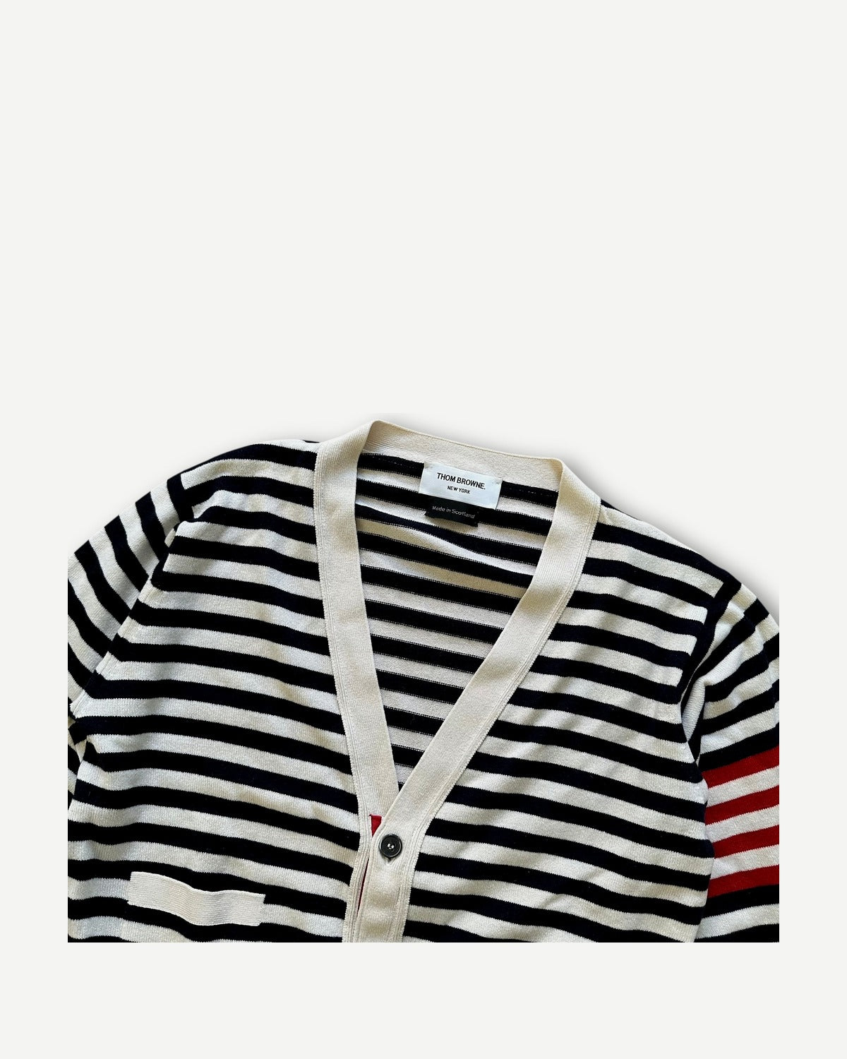 Thom Browne Striped Cashmere Cardigan