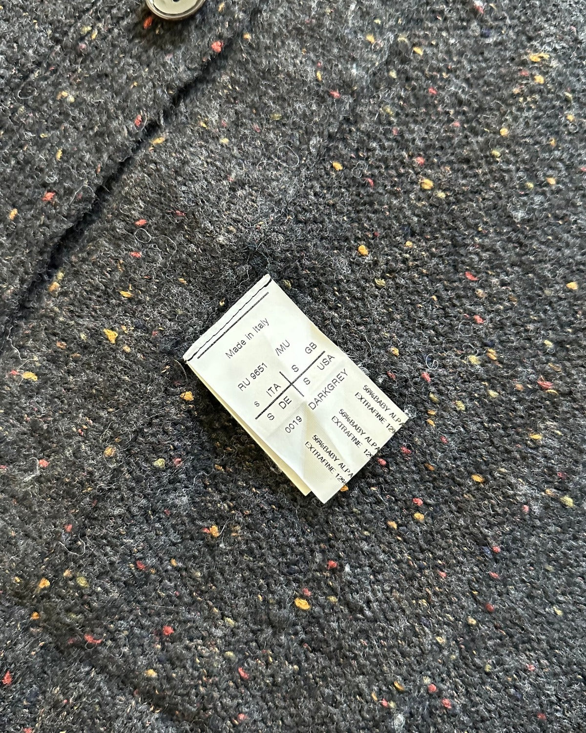 Rick Owens FW12 Speckled Oversized Cardigan