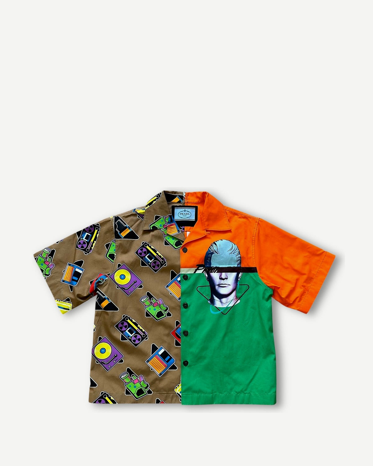 Prada SS20 Split Bowling Shirt