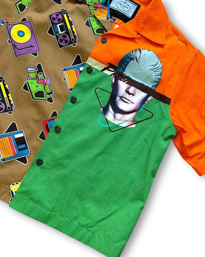 Prada SS20 Split Bowling Shirt