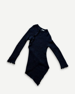 Comme Des Garcons 90s Asymetrical Raw Wool Dress