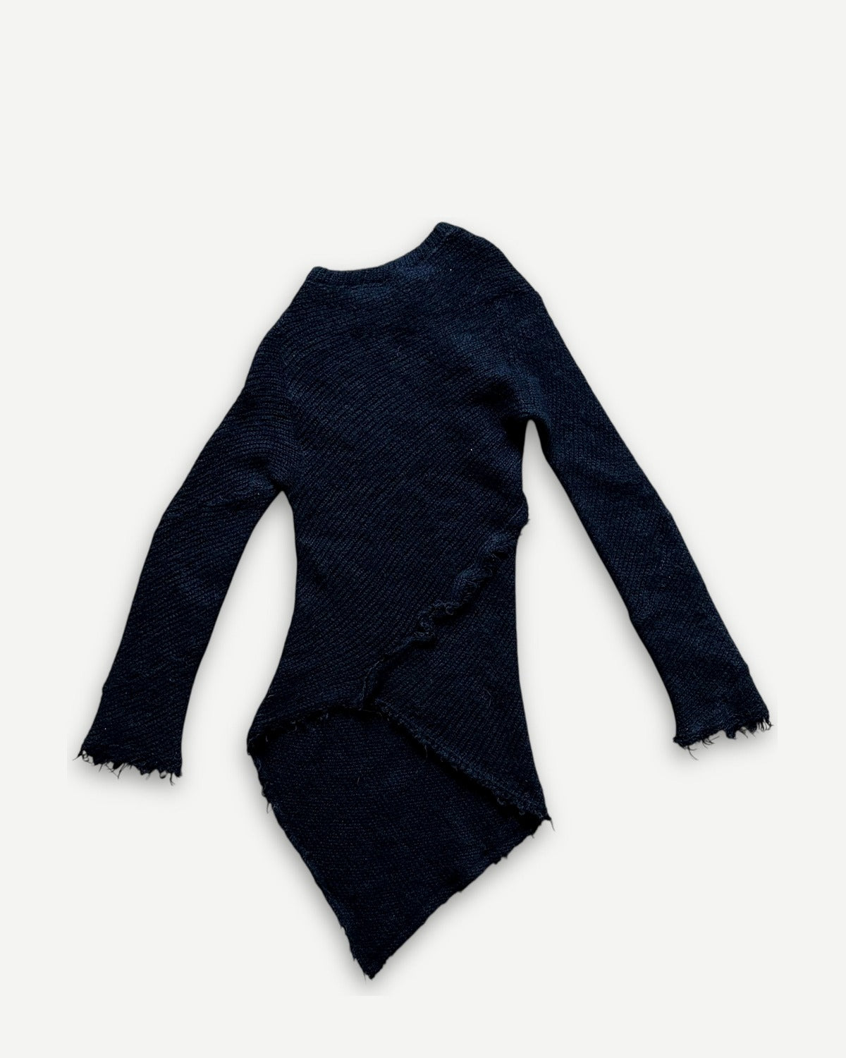 Comme Des Garcons 90s Asymetrical Raw Wool Dress