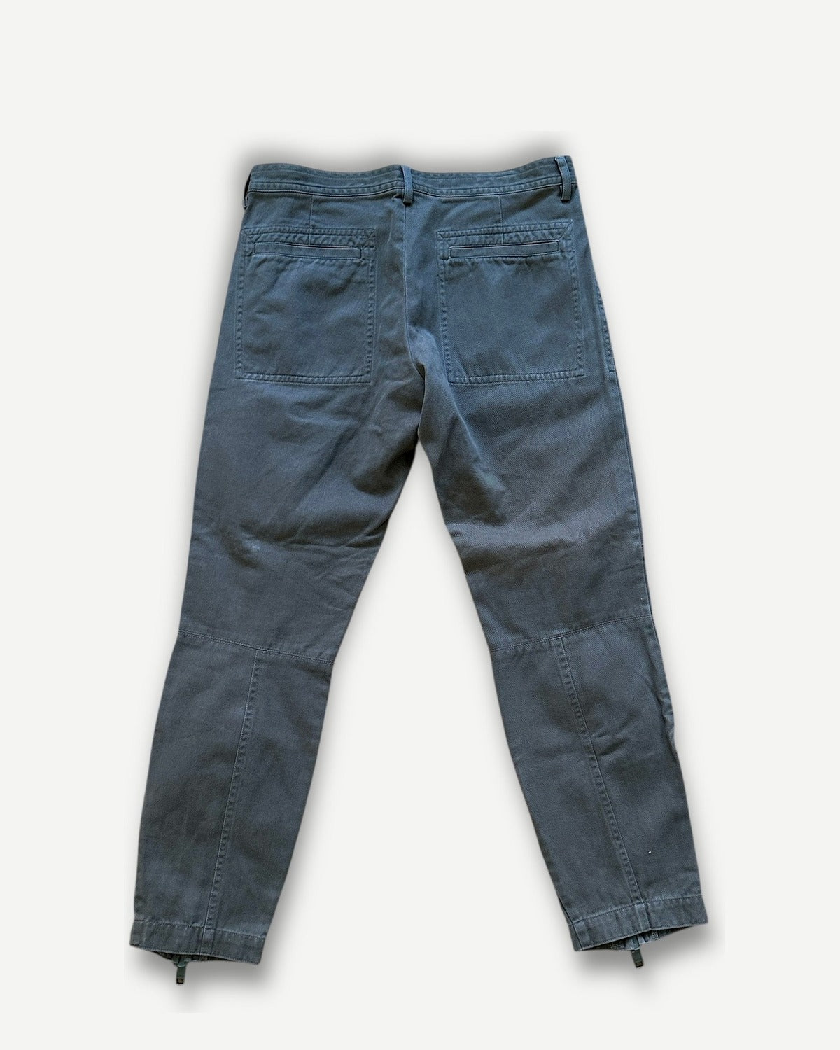 Dries Van Noten FW14 Olive Zippered Moto Biker Pants