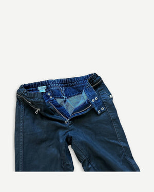 Dries Van Noten FW14 Black Waxed Moto Biker Pants
