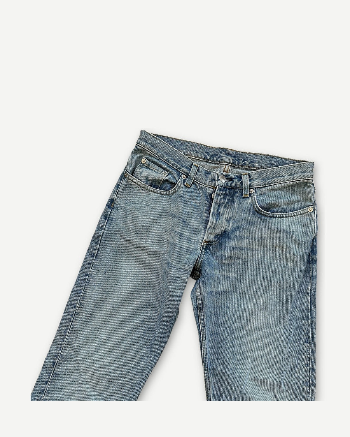 Helmut Lang Washed Blue Denim Pants