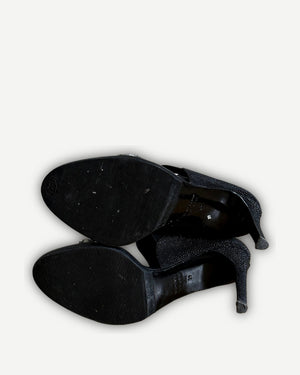 Helmut Lang FW02 Black Strapped Stingray Heels