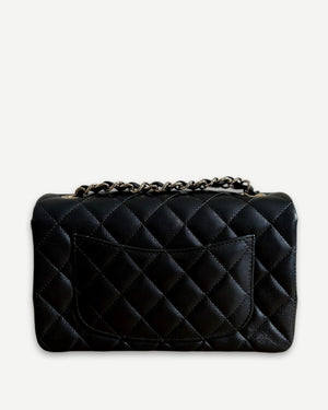 Chanel Classic Black New Mini Flap Bag Quilted Lambskin