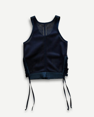 Rick Owens SS14 Vicious Tactial Utility Leather Mesh Laced Vest