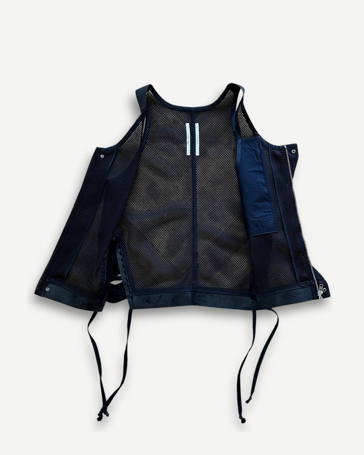 Rick Owens SS14 Vicious Tactial Utility Leather Mesh Laced Vest