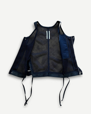 Rick Owens SS14 Vicious Tactial Utility Leather Mesh Laced Vest