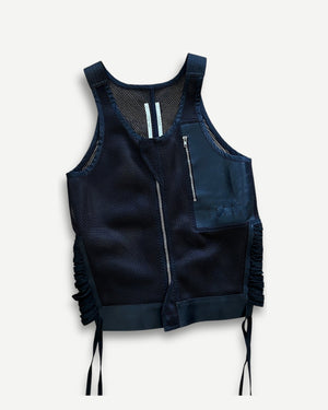 Rick Owens SS14 Vicious Tactial Utility Leather Mesh Laced Vest