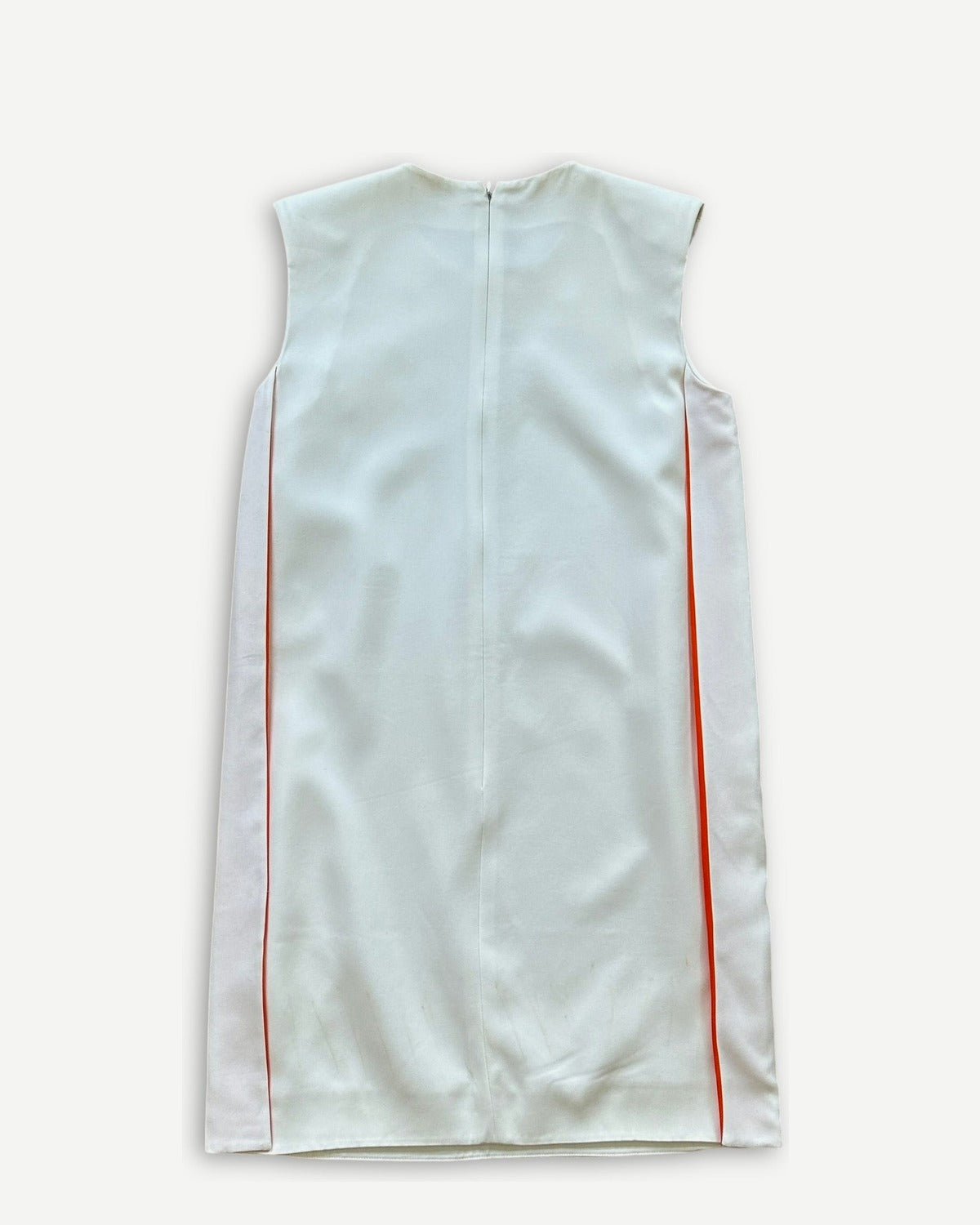 Celine by Phoebe Philo Orange Pleated Detail Viscose Dress