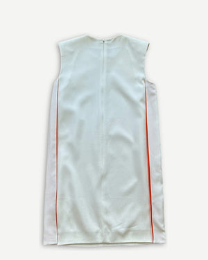 Celine by Phoebe Philo Orange Pleated Detail Viscose Dress