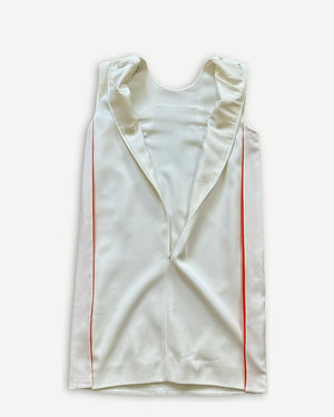 Celine by Phoebe Philo Orange Pleated Detail Viscose Dress