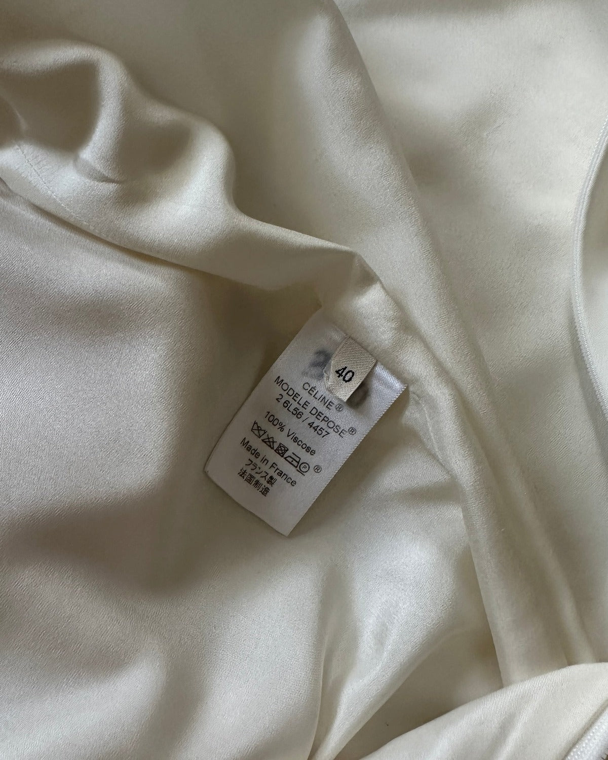 Celine by Phoebe Philo Orange Pleated Detail Viscose Dress