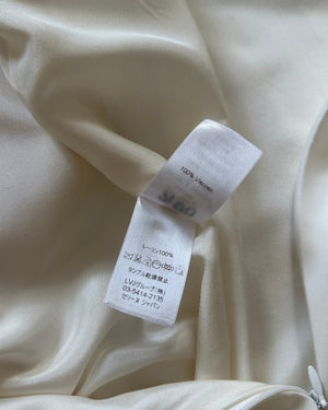 Celine by Phoebe Philo Orange Pleated Detail Viscose Dress